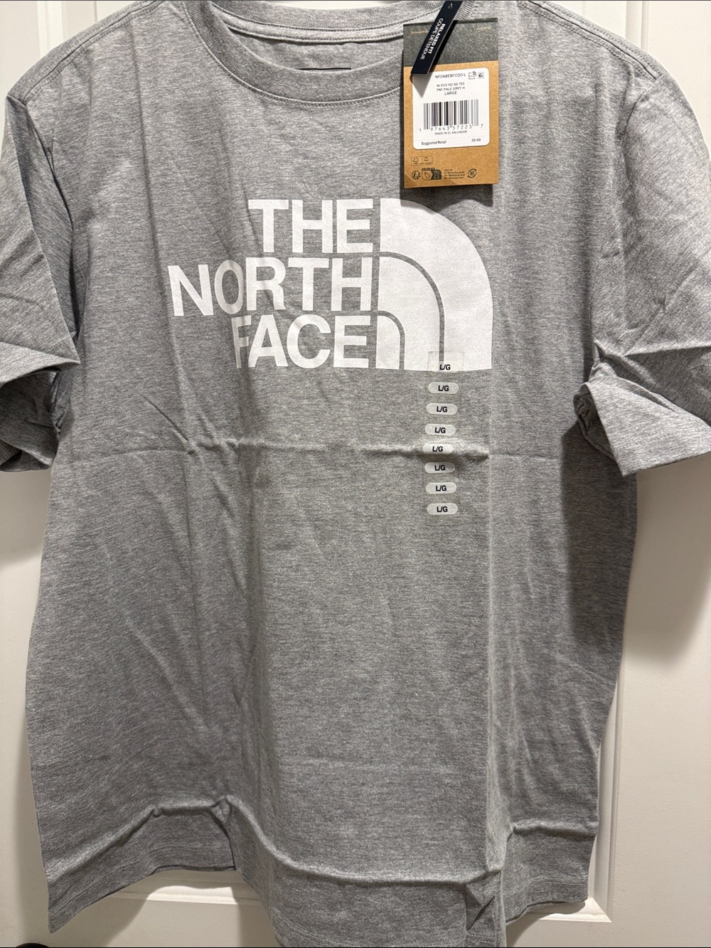 NWT The North Face women’s Gray Short Sleeve Logo Tee - Classic Crew